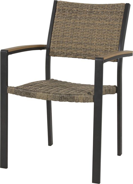 Arezzo Wicker Terrasstoel - Naturel - Stapelbaar
