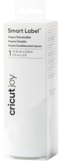 CRICUT Cricut Joy Smart Label-papier (Oplosbaar) | Wit | 14cm x 0,9m (5,5" x 36") | Voor Joy