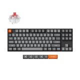 Keychron K8 Max Universeel Mechanisch Toetsenbord - Zwart - USB + RF Wireless + Bluetooth - 80% - ANSI - RGB Backlight