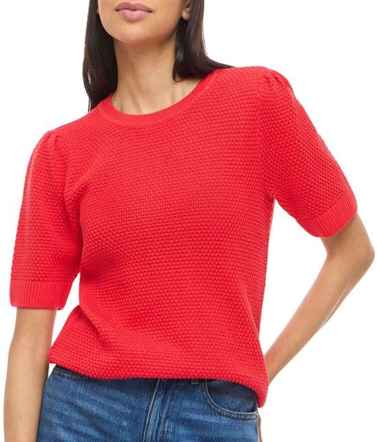 VILA VIDALO O-NECK S/S KNIT TOP - NOOS Dames T-shirt