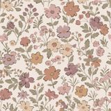 ESTAhome behang bloemetjes mauve paars, vergrijsd groen en terracotta - 53 cm x 10.05 m - 131328