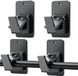 Dailygoods Support de tringle à rideaux auto-adhésif - Noir - 4 Pièces