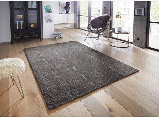 Elle Decor Design Vloerkleed Castres 103653 160x230 cm Donkergrijs & Crème