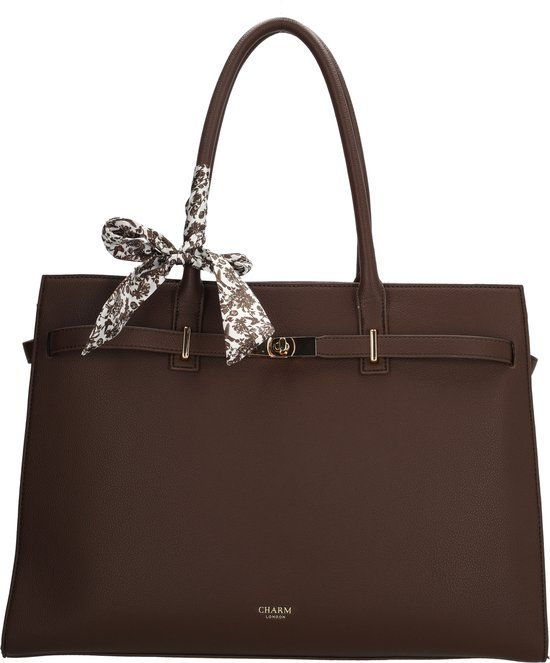 Charm London The Hamptons Laptoptas 15,6 inch - Donkerbruin