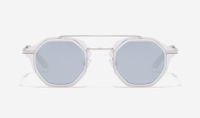 Hawkers Citybreak Achthoekige Zonnebril Unisex Zilver, Wit