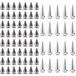Set de rivets punk, 140 pièces, conique et avec clous, argent, pour auto-assemblage