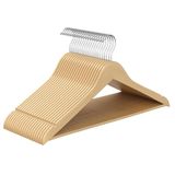 SONGMICS Kleerhangers van berkenhout, 30 stuks, dun, met inkepingen | Broekenrek, haak 360° draaibaar, ruimtebesparend, voor bretels top, jas, collectie CASON CRW030K01
