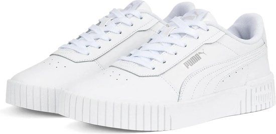 PUMA Carina 2.0 Dames Sneakers - Wit/Zilver - Maat 38