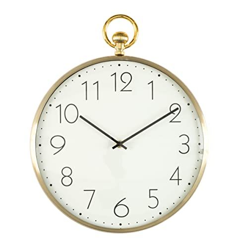 Baroni Home Modern Style Wandklok - 32x5x39 cm - Silent - Goud