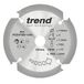 Trend PCD vezelcement cirkelzaagblad, diameter 140 mm, boring 20 mm, 4 tanden, zaaglijn 1,8 mm, haak +12°, PCD, grove afwerking, PCD/FSB/1404