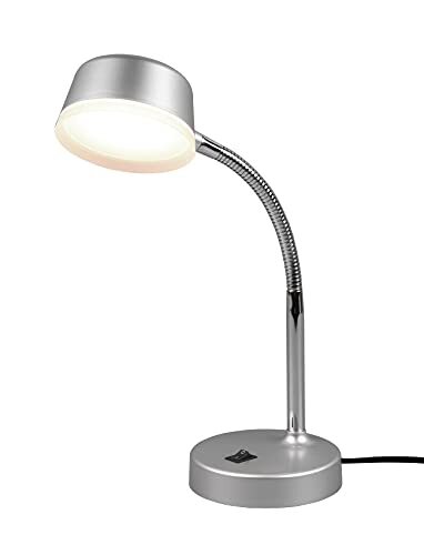 Reality Leuchten LED tafellamp Kiko R52501187, kunststof titanium kleur, incl. 4,5 Watt LED