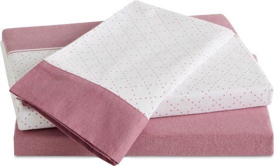Set beddengoed Alexandra House Living Eira Heet Roze Bed van 105 cm - 3 Onderdelen
