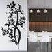 LUMALÉA Sticker Mural Branche Florale 77x149 Cm Noir