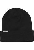 Urban Classics Uniseks Basic Flap Beanie gebreide muts, zwart (Black 00007), Eén maat