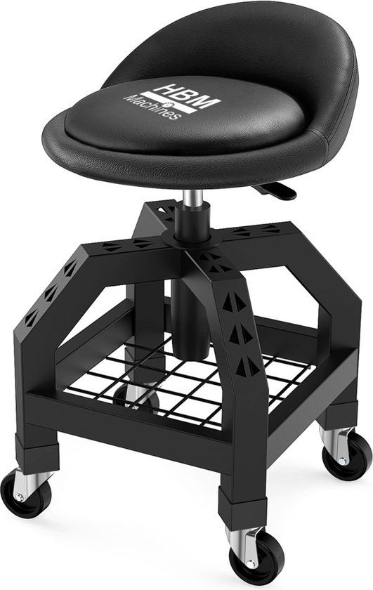HBM Machines B.V. verstelbare kruk - Zwart, Kunststof, Metaal, 79.5 cm