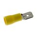 SeKi 14165, 4,0-6,0mm2, 0,8x6,4, deels iso, 25 stuks platte stekker, geel