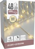 Merkloos / Sans marque Draadverlichting lichtsnoer - 48 lampjes - warm wit - op batterij - 360 cm