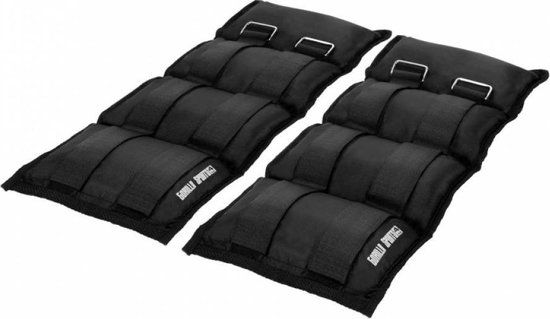 Gorilla Sports Enkel- of Polsgewichten - 2 x 4 kg - Zwart