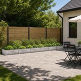 vidaXL Jardinière surélevée galvanisé argent 480 x 80 x 24 cm