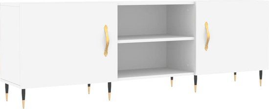 vidaXL Tv-meubel - 150x30x50 cm - Bewerkt Hout - Wit