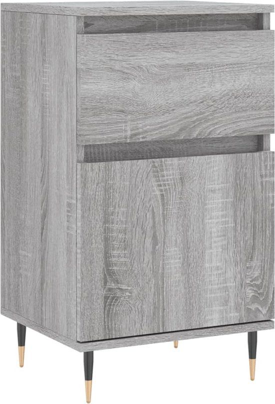 vidaXL Dressoir 40x35x70 cm Bewerkt Hout Grijs Sonoma
