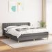 Maison Exclusive - Sommier à lattes de lit avec matelas Gris foncé 160x200cm Tissu