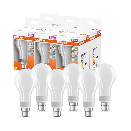 OSRAM LED STAR CLASSIC A150 LED Bulb - B22d - 150W Replacement - 4000K - 6 Pack