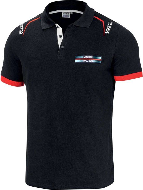 Sparco Martini Racing Polo - Zwart - Maat S - Heren