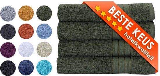Zavelo Luxe Badhanddoeken - 70x140 cm - 4 Stuks - Groen