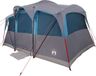 vidaXL Familietent met dak Blauw en Grijs 435 x 255 x 216 cm