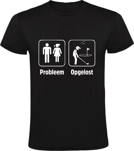 Probleem Opgelost Heren T-shirt - Zwart - 3XL