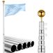 VEVOR mât de drapeau, 9,14 mètre, lourd, kit de mât segmenté d'extérieur, à planter dans le sol, extra épais, kit de mât de drapeau d'extérieur en aluminium avec manchon de sol en PVC, adapté pour jardin, maison ou usage commercial, noir