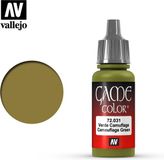 Vallejo Hobbyverf Acrylverf - 72031 Game Color - Camouflage Green - Acryl - Verf flesje - 18 ml