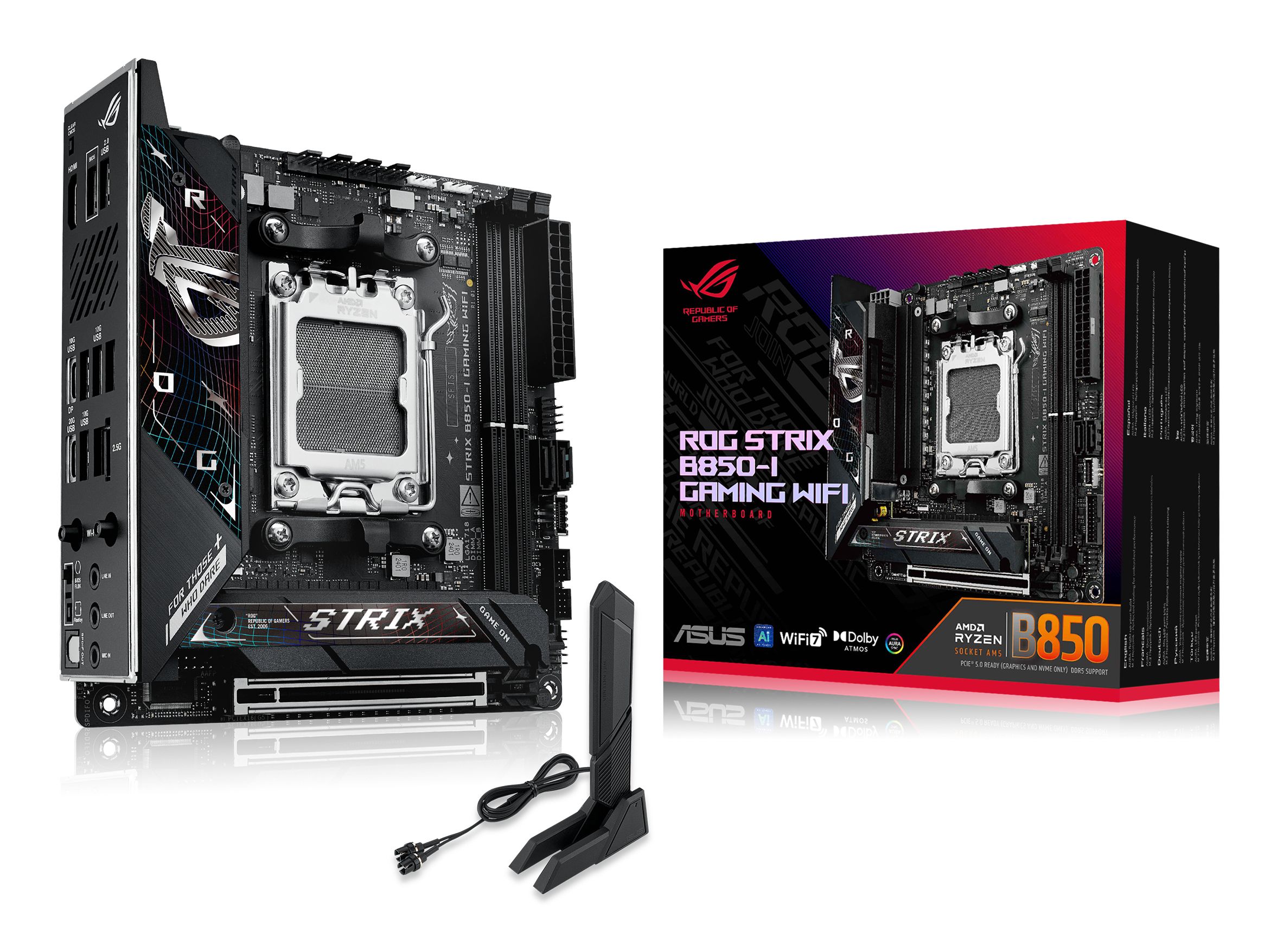 ASUS ROG STRIX B850-I GAMING WIFI - Mini ITX Moederbord - Socket AM5