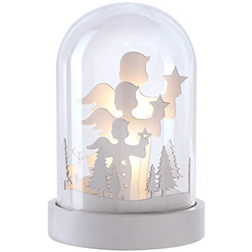WeRChristmas Pre-Lit Christmas Dome Angel Decoration, Multicolor, 18cm