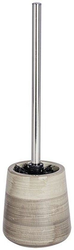 WENKO WC Borstel Set Vrijstaand Vierkant Pottery Keramiek Bruin