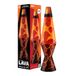 LAVA® Lava Lamp Volcanic Crags 2078, rode was, oranje vloeistof, decoratieve voet en dop, originele LAVA®-bewegingslamp van 14,5 inch