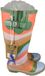 Rouchette Hoge regenlaarzen Feeling Groen Gestreept Unisex Maat 39