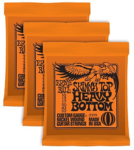 Ernie Ball Skinny Top zware bodem nikkel gewikkelde sets.010 - .052, bundel van 3 sets