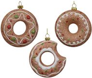 Decoris Kersthanger Donut kunststof dia.10cm Meerkleurig