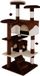lionto Kattenkrabpaal 130 cm groot, met trap, grot & speelballen, bruin/beige