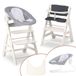 Chaise haute Beta+ Set nouveau-né - Avec fixation 2-en-1 et couleur blanche