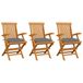 vidaXL Fauteuils de jardin 4 pièces avec coussins gris teck massif