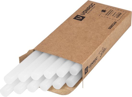 VONROC Lijmpatronen – Ø11,2 x 150MM – 12 stuks – Universeel