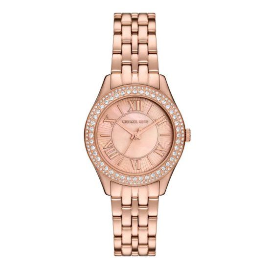 Michael Kors Mini Harlowe MK4845 Horloge - Rosékleurig - Ø 33 mm - Staal - Dames