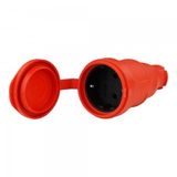 TP Electric Prise en caoutchouc 16A 230V 2P+E, prise, couleur rouge