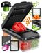 Fullstar Hachoir à légumes et mandoline - Coupe-légumes pour légumes, oignon, salade, hachoir et dés à main - Ustensiles et gadgets de cuisine (2-en-1 Quotidien, Noir)