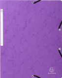 Exacompta 25x Elastomap zonder klep in glanskarton 400gm2 - A4 - Purper