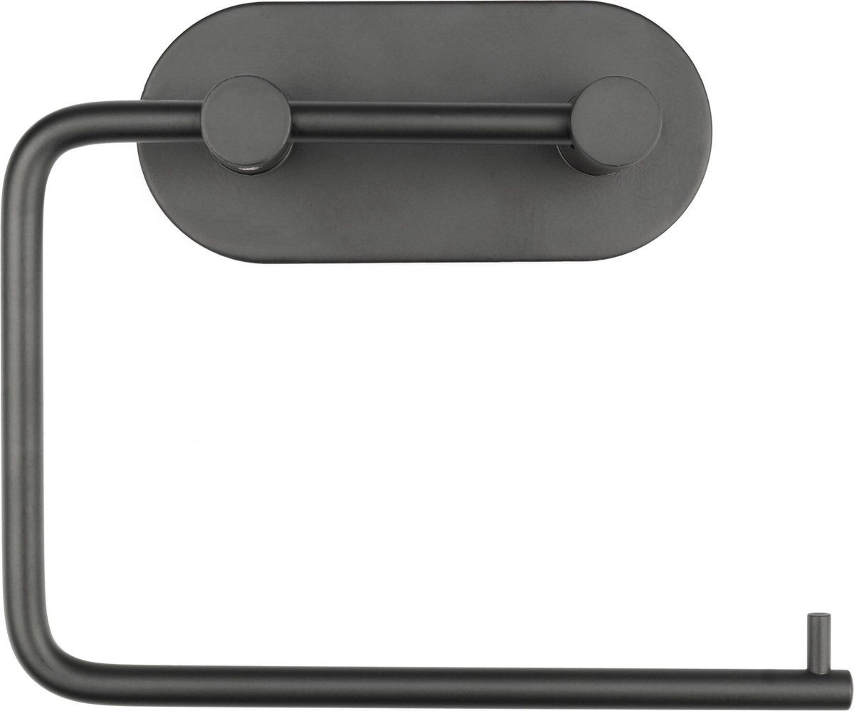 Stalen Toiletrolhouder Industrieel - RVS - Zwart