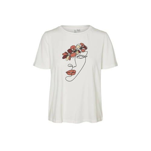 VERO MODA T-shirt met printopdruk wit